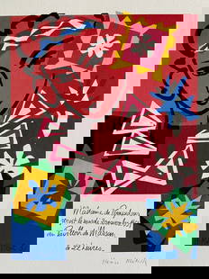 Henri Matisse Lithograph Mourlot Handmade Signed Op Numbered By Hand Crayon: Henri Matisse Lithograph Mourlot Handmade Signed Op Numbered By Hand Crayon Henri Matisse Lithograph by Henri Matisse printed by Mourlot in 1956. "Madame de Pompadour" Signature Henri Matisse on the s