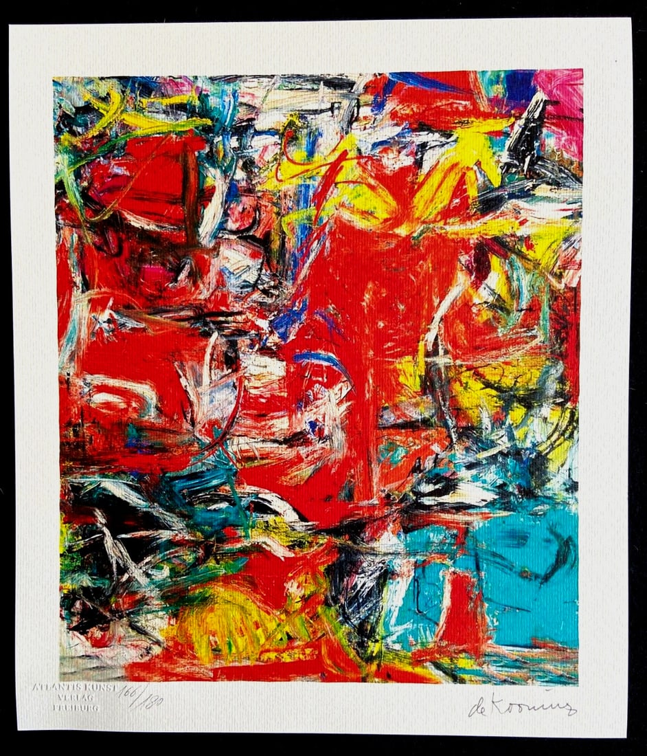 Willem De Kooning Action Painting Coa Signed Numbered (1 of 11)