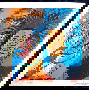 Andy Warhol Jean-Michel Basquiat Coa Signed Numbered By Hand (Kaws-Bob Dylan): Andy Warhol Jean-Michel Basquiat Coa Firmata Numerata A Mano (Kaws-Bob Dylan) Jean-Michel Basquiat " Self -portrait with Andy Warhol " Chromolithograph printed in 1987 in 180 copies by Atlantis Verlag