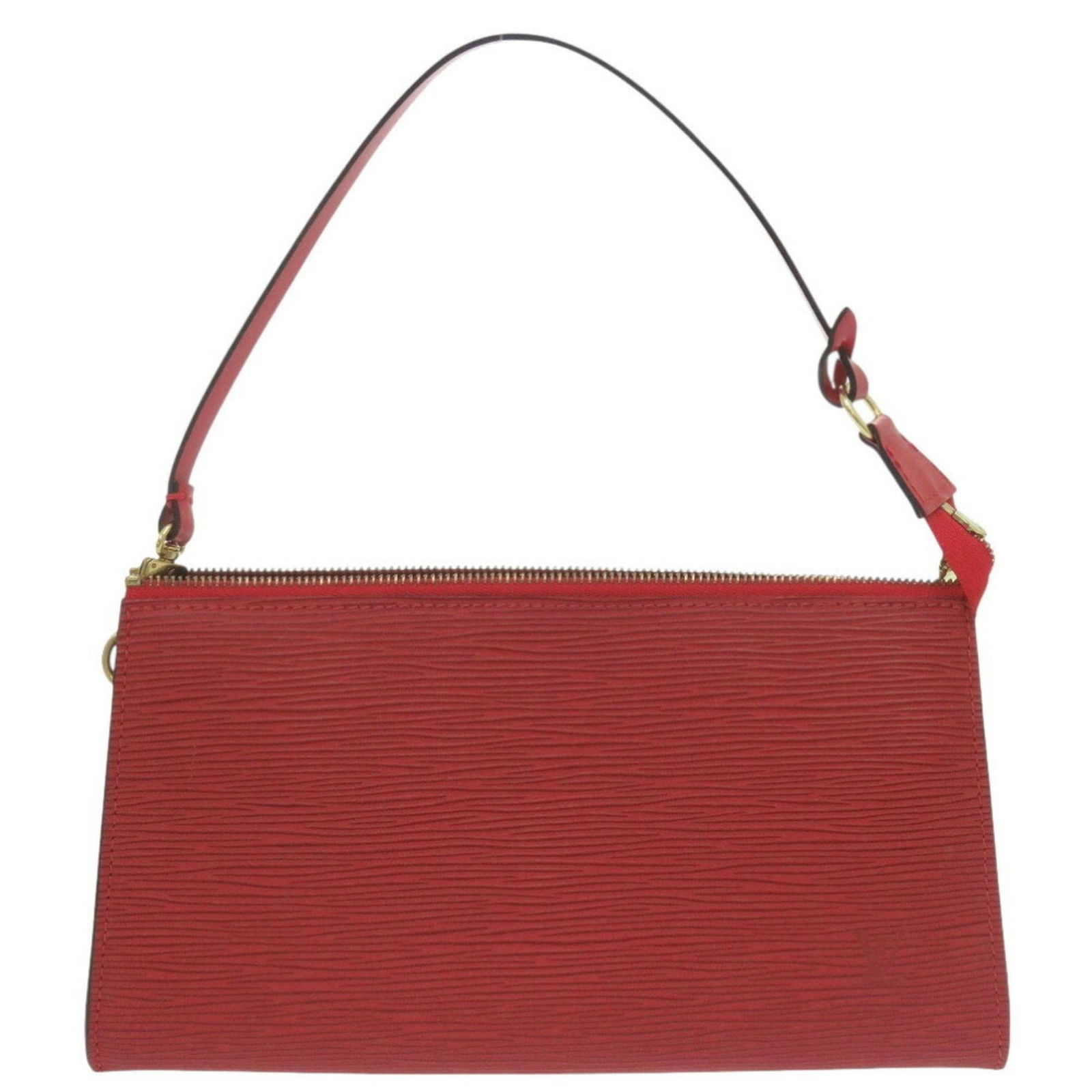 Like New Louis Vuitton Pochette Accessory Epi M52947 Leather Castilian Red Handbag Lv 1246Louis (1 of 7)