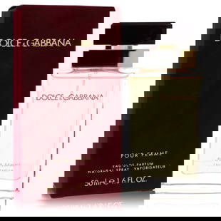 Dolce & Gabbana Pour Femme Perfume By Dolce & Gabbana Eau De Parfum Spray: Brand: Dolce & Gabbana Size: 1.7 oz Eau De Parfum Spray Grams: 400 Type: Eau De Parfum Spray Fragrance: Perfume for Women Product Disclaimer: Authentic fragrances; some boxes may show shelf wear. We s