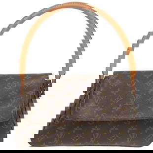 Louis Vuitton Mini Looping Monogram M51147 Handbag 1289Louis Vuitton: Brand: Louis Vuitton Type: Handbag Material: Monogram Color: Brown, Monogram Gender: Women Size (Hxwxd): 16cm x 28cm x 9cm / 6.29'' x 11.02'' x 3.54'' Condition: Used (good), Traces of usage, scratche