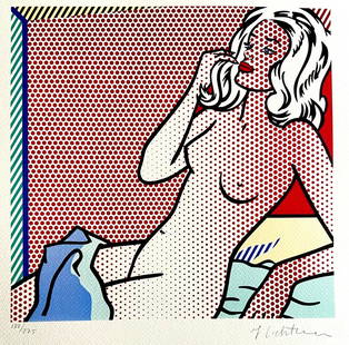 Roy Lichtenstein. Lithograph Coa Original Signed Numbered Limited: Roy Lichtenstein. Lithograph COA signed numbered limited Roy Lichtenstein "Reclining Nude" Lithograph of an work by Roy Lichtenstein, printed in 1986. 33 x 33 cm 275 hand-numbered copies signed on the