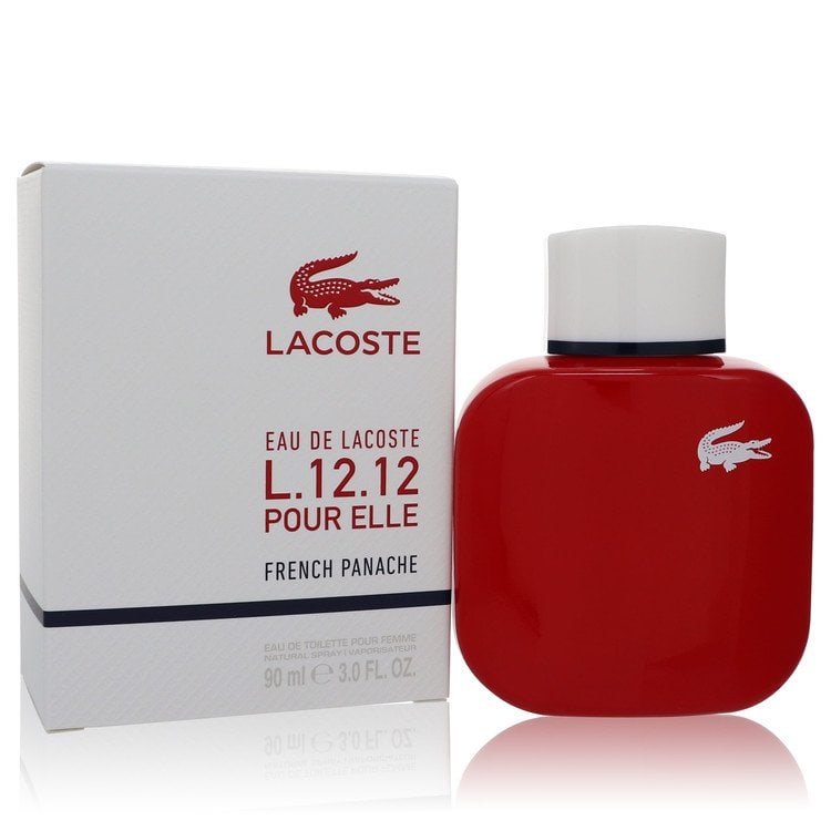 Eau De Lacoste L.12.12 Pour Elle French Panache Perfume By Lacoste Eau De Toilette Spray: Brand: Lacoste Size: 3 oz Eau De Toilette Spray Grams: 500 Type: Eau De Toilette Spray Fragrance: Perfume for Women Product Disclaimer: Authentic fragrances; some boxes may show shelf wear. We strongl