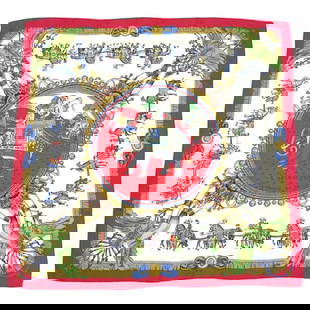 Hermes Hermes Carre 90 Scarf Muffler Caparacons De La France Et L'Inde Horse Ornament Elephant: Brand: Hermes Type: Scarf Gender: Women,Men Color: Ivory, Red Color Material: Silk Size (Lxw): 88.5cm x 88.5cm / 34.84'' x 34.84'' Condition: Used (very good), A few traces of usage, some scratches /