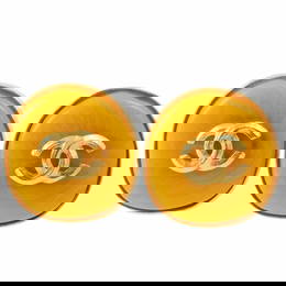 Chanel Coco Earrings Orange Other Gold