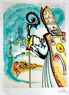 Salvador Dal Lithograph Handmade Coa Signed In Pen Numbered In Pencil Crayon: Salvador Dal Lithograph Signed Limited Edition 275 Salvador Dali "Ivanoe Suite " Lithograph of an work by Salvador Dal, printed in 1986 32 x 44 cm 275 hand-numbered copies signed by Salvador Dali on t