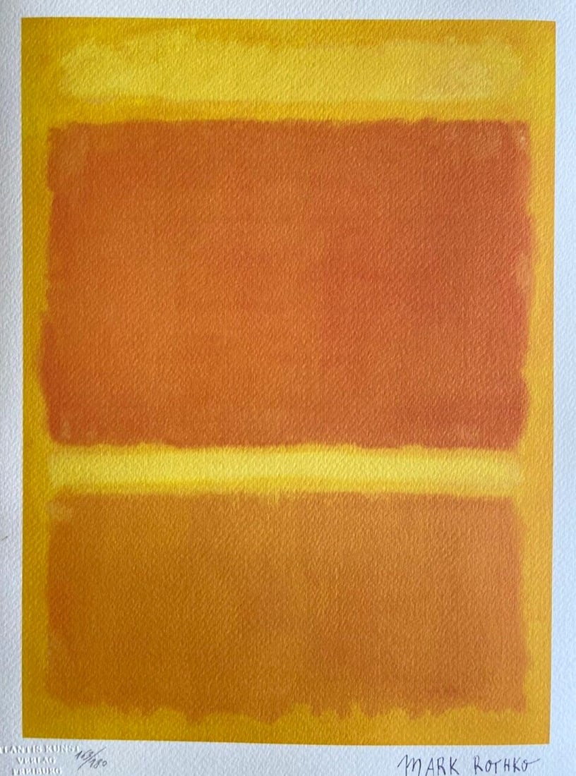 Mark Rothko Lithograph Signed Coa Numbered In Pencil 180 Copies (1 of 10)