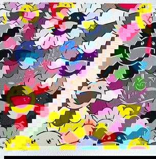 Takashi Murakami Lithograph Mori Art Coa Numbered Limited 200 Ese: Takashi Murakami Lithograph Mori Art COA Numbered Limited 200 Ese + Takashi Murakami " Killer pink " The Lithograph was printed in 2015 by the Mori Art Museum in 200 hand-numbered copies. The graphic