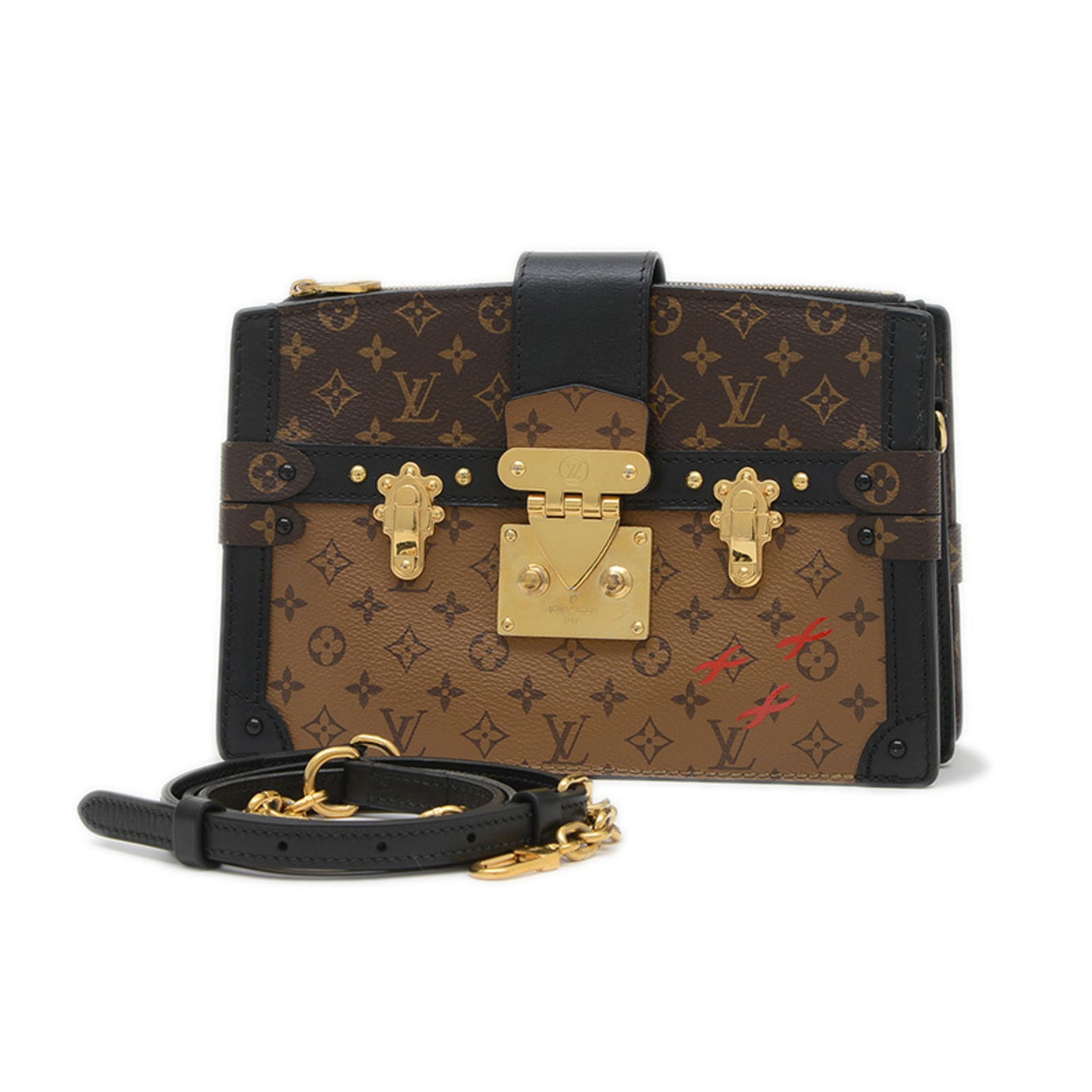 Louis Vuitton Monogram Reverse Trunk Clutch 2Way Bag Shoulder M43596 (1 of 10)
