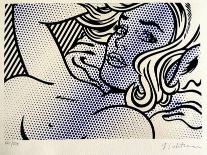 Roy Lichtenstein Lithograph Signed Numbered / Robert Indiana: Roy Lichtenstein Lithograph Signed Numbered / Robert Indiana Roy Lichtenstein "Seductive girl " Lithograph of an work by Roy Lichtenstein, printed in 1986. 30 x 40 cm 275 hand numbered specimens signe