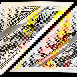Roy Lichtenstein Lithograph Coa (Jeff Koons. Robert Indiana. Frank. Stella): Roy Lichtenstein "Reflections on girls " Lithograph of an work by Roy Lichtenstein, printed in 1986. 32 x 32 cm 275 hand-numbered copies signed on the plate Birkhuser Kunstverlag, Basel Roy Lichtenste