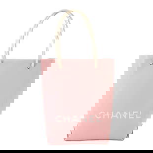 Chanel Essential Tote Bag Leather Pink White 6880 Silver Hardware: Brand: Chanel Type: Tote Bag Material: Leather Color: Pink, White Gender: Women Size (Hxwxd): 21.5cm x 14.5cm x 7.5cm / 8.46'' x 5.7'' x 2.95'' Condition: Used (like new), Mint condition, like new ite