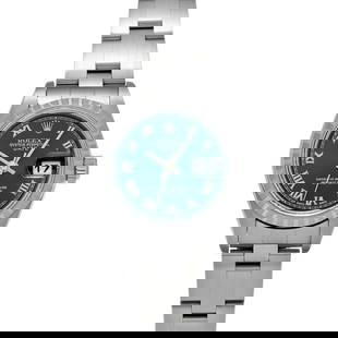 Rolex Oyster Perpetual Date 79240 Blue Ladies Used Watch #8117: Band Size: 18cm Case Size: 26x26mm Movement: Automatic Band Material: Stainless Case Material: Sapphire Crystal Color: Blue Type: Wristwatch Product Disclaimer: Items may exhibit light wear, such as m