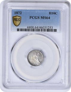 1872 Liberty Seated Silver Half Dime Ms64 Pcgs: Certification: PCGS Circulated/Uncirculated: Uncirculated Year: 1872 Mint Location: No Mint Mark Km Number: 91 Denomination: Half Dime Grade: 550.00 Composition: Silver Coin: Seated Product Disclaimer