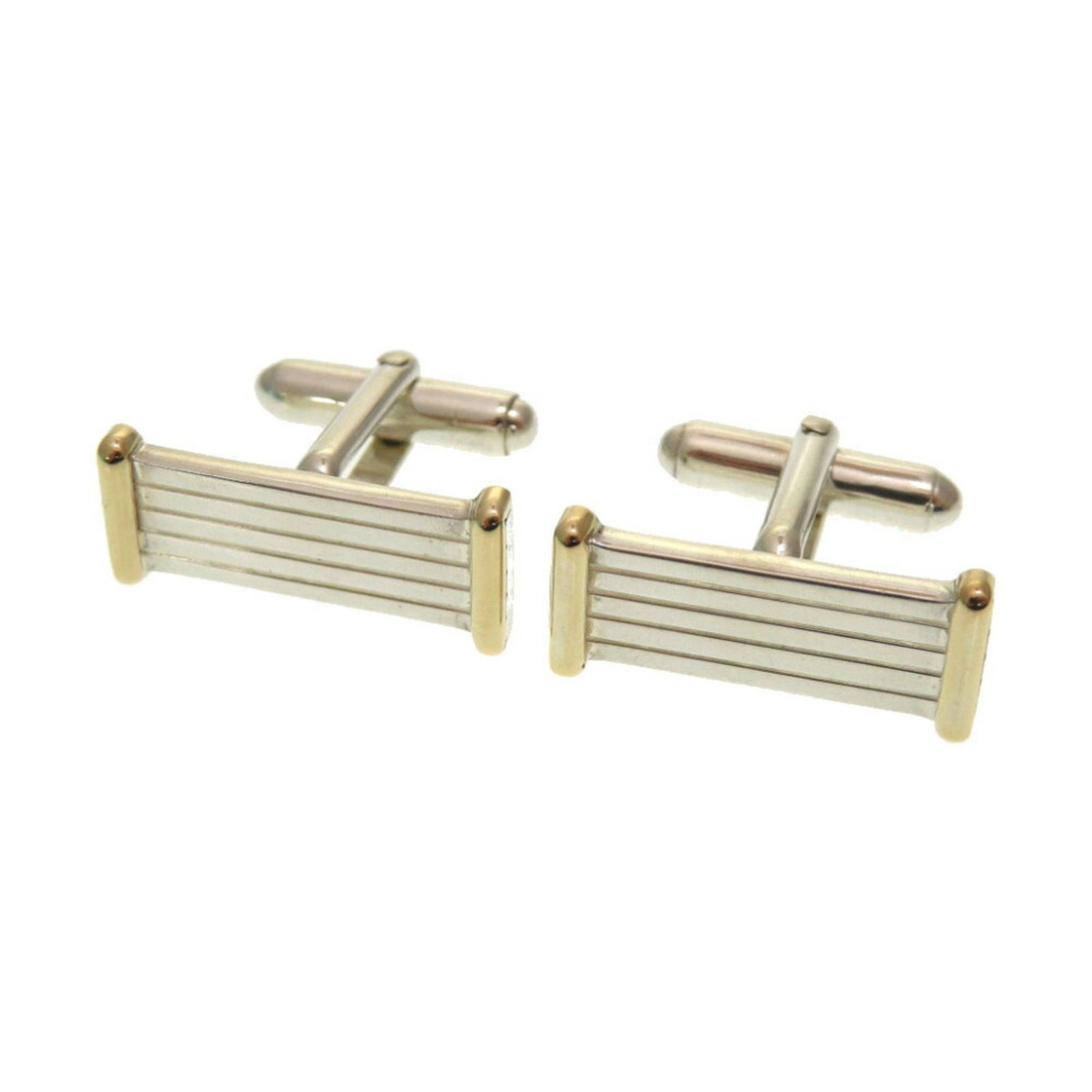 Tiffany Cufflinks Silver 925 K18 Yellow Gold 750 0185 Tiffany&Co. (1 of 4)