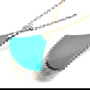 Bvlgari Necklace Divas' Dream Turquoise Diamond 18K 750 Rose Gold: Metal: Rose Gold Metal Purity: 18k Type: Necklace Main Stone: Turquoise Style: Necklace Collection: Divas" Dream Main Stone Creation: Natural Product Disclaimer: Items may exhibit light wear, such as