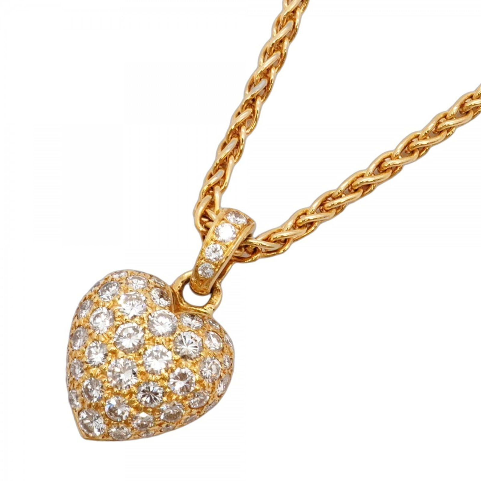 Cartier Heart Pav Necklace In 18Kyg Yellow Gold (1 of 7)