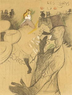Henri De Toulouse-Lautrec, Les Soirs, Les Affiches De Toulouse-Lautrec, Lithograph: Lithograph on grand vlin Filigran a sa marque paper. Paper size: 12.5 x 9.75 inches; image size: 12.2 x 7.87 inches. Excellent condition. Inscription: Unsigned and unnumbered, as issued. Notes: From t