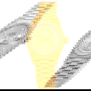 Rolex Datejust 10P Diamond Watches 69178G K18 Yellow Gold/18K Yellow Gold Ladies: Style: Watches Material: K18 Yellow Gold Display: Analog display Movement: Mechanical Automatic Type: Wristwatch Exterior Color: Gold Wrist Size: 5.70inch Product Disclaimer: Items may exhibit light w