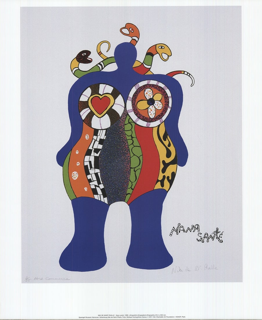 Niki De Saint Phalle Nana Health " Offset Lithograph Pop Art (1 of 4)