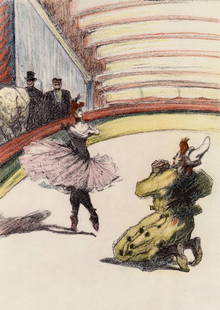 Henri De Toulouse-Lautrec, Le Rappel, The Circus By Toulouse-Lautrec, Lithograph: Lithograph on vlin paper. Unsigned and unnumbered. Paper Size: 12.125 x 9.25 inches. Excellent condition. Notes: From the album, The Circus by Toulouse-Lautrec, 1952. Published the Paris Book Center,