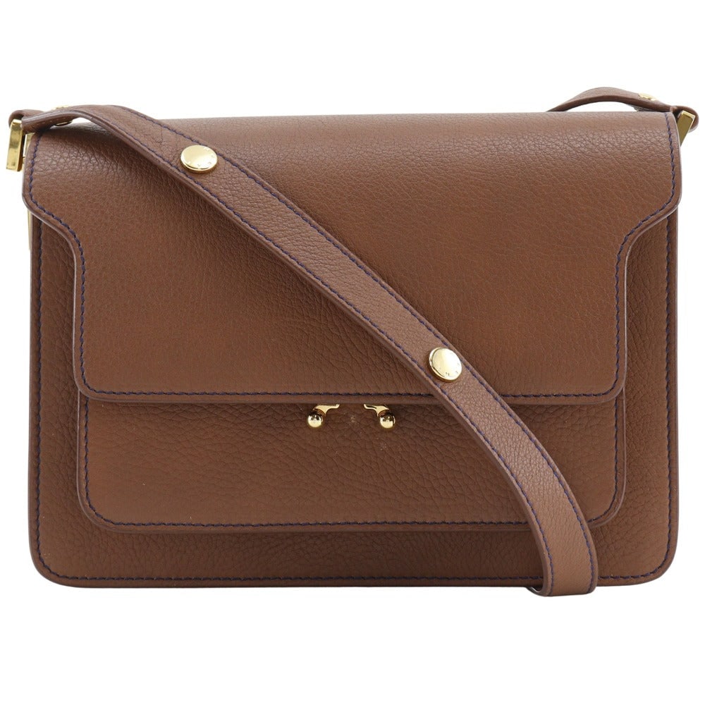 Marni Shoulder Bag Sbmpn09Ul7 Lv688 Leather Brown Trunk Bag Women: Material: Leather Gender: Women Brand: MARNI Item: Shoulder Bag Model: Trunk bag Gender: Women Color: Brown Material: leather Weight: 725g Accessories: Storage bag, Shoulder strap Size: cm (approx.):