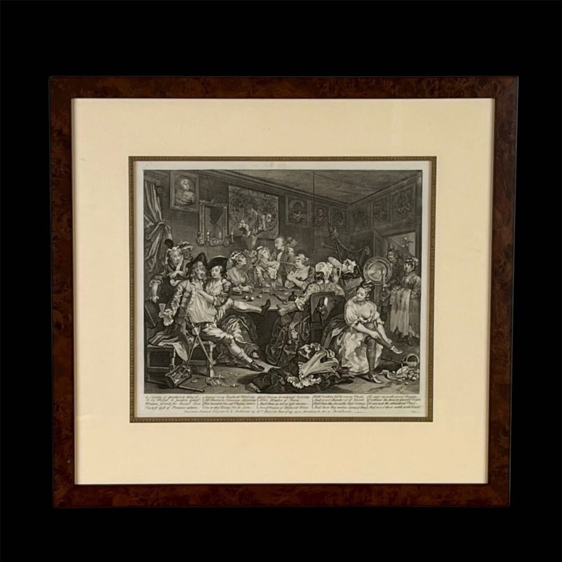 William Hogarth "Tavern Scene" Copperplate Engraving Plate 3 (C.1796 Robinson): Unit Of Sale: Single Piece Artist: William Hogarth Signed By: William Hogarth Image Orientation: Portrait Size: Medium Signed: Yes Material: Paper Framing: Framed Original/Licensed Reprint: Original R