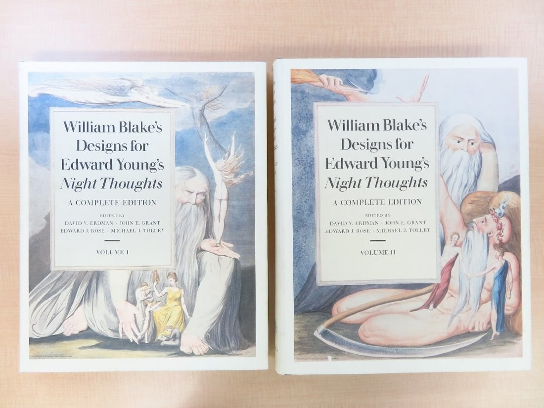 William Blake'S Designs For Edward Young'S Night Thoughts Complete Edition 2 Vol: Binding: Hardcover Language: English Special Attributes: 1st Edition Author: William Blake Publisher: The Clarendon Press (Oxford) Topic: Illustrated Art Subject: A complete edition of Edward Young"s