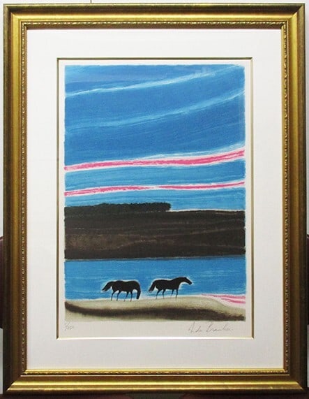 Andre Brasilier Twilight Lithograph Ed. 5/250 Pencil-Signed Framed With Box: Artist: Andre Brasilier Unit Of Sale: Single Piece Signed By: Andre Brasilier Image Orientation: Landscape Signed: Yes Size: Large Material: Paper Item Length: 17.7 in Original/Licensed Reprint: Origi