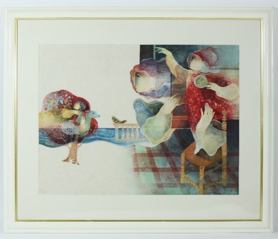 Sunol Alvar (Spain) Original Large Lithograph Print Embossing Signed Ed65 Framed: Unit Of Sale: Single Piece Artist: Sunol Alvar Signed By: Marcel Mouly Image Orientation: Portrait Size: Large Signed: Yes Material: Paper Framing: Framed Original/Licensed Reprint: Original Subject:
