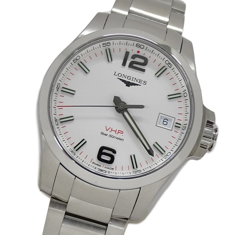 Longines Conquest V.H.P Date L3.716.4: Type: Wristwatch Customized: Yes Style: watches Movement: quartz Display: Analog Case Size: 41.0mm Product Disclaimer: Items may exhibit light wear, such as minor scratches or slight tarnishing approp