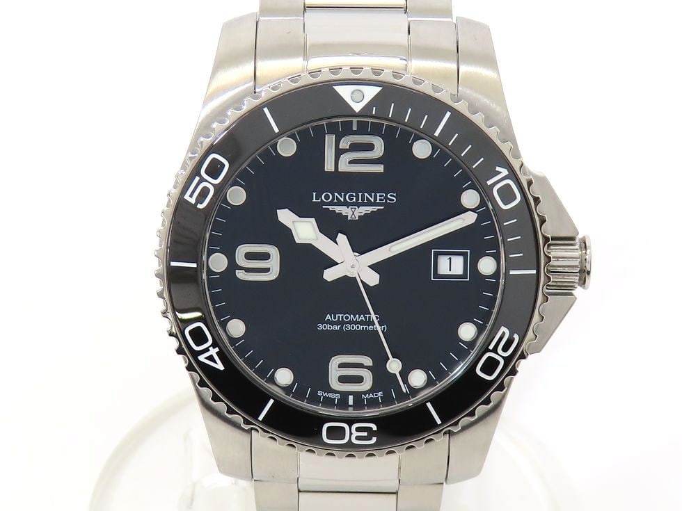 Longines L3.781.4.56.6 Hydroconquest Automatic: Movement: Automatic Dial Color: Black Material: SS Type: Wrist watch Product Disclaimer: Items may exhibit light wear, such as minor scratches or slight tarnishing appropriate to their age and prior h
