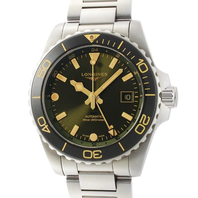 Longines Hydro Conquest Gmt L3.790.4.06.6: Type: Wristwatch Customized: Yes Style: watches Movement: Automatic Display: Analog Case Size: 41mm Product Disclaimer: Items may exhibit light wear, such as minor scratches or slight tarnishing appro