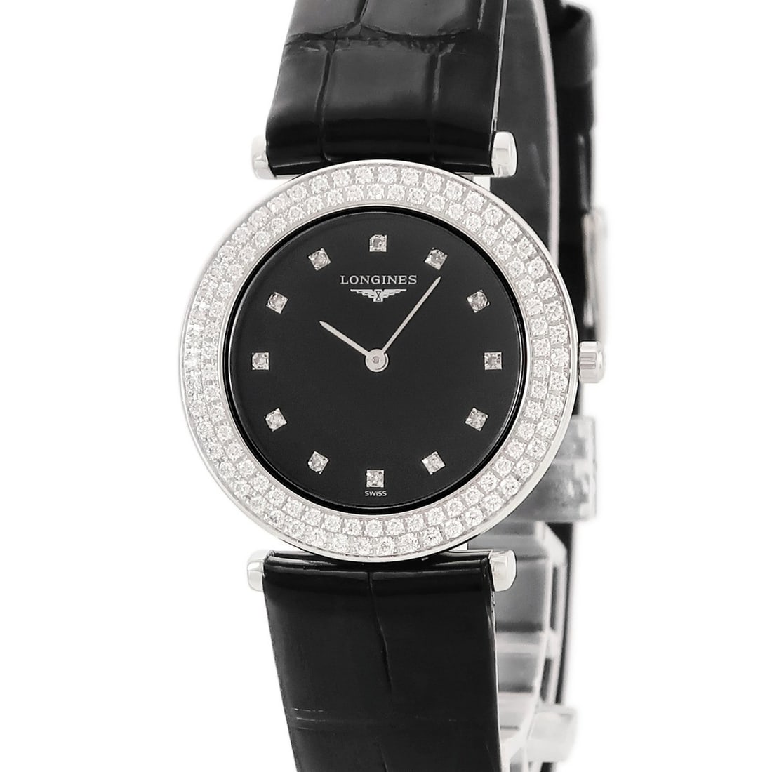 Longines La Grande Classic Genuine Diamond L4.308.0.57.2: Type: Wristwatch Customized: Yes Style: watches Movement: quartz Display: Analog Case Size: 29mm Product Disclaimer: Items may exhibit light wear, such as minor scratches or slight tarnishing appropri