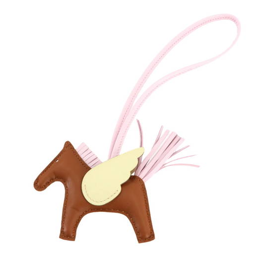 Hermes Rose Azalee Grigri Rodeo Bag Charm