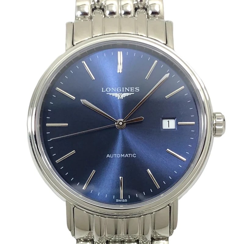 Longines Prsence L4.922.4.92.6 Blue: Brand: LONGINES Movement: Automatic (With Manual Winding) Material: SS Color: Blue Dial Color: Blue Arm Circumference Size: 19.5cm Water Resistance: Water Resistant To 3 Bar Type: Wrist watch Product