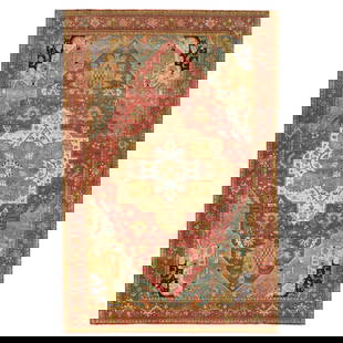 12'1"X18'2" Red 100% Wool Hand Knotted Heris Re- Creation Oversized Rug: Style: Heris Type: Indoor Material: Wool Color: Red Item Length: 218 Item Width: 145 Rug Type: Hand Knotted Pile: Wool Shape: Rectangular Field Color: Red Size: 12"1" x 18"2" / 368 CM X 554 CM Age: