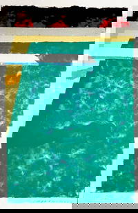 David Hockney - Lithograph Coa Original Signed: Numbered By Hand Limited: David Hockney - Lithograph COA signed: numbered by hand limited David Hockney " Large swimming pool with trampoline and shadow " Chromolithography printed in 1997 in 180 specimens by Atlantis