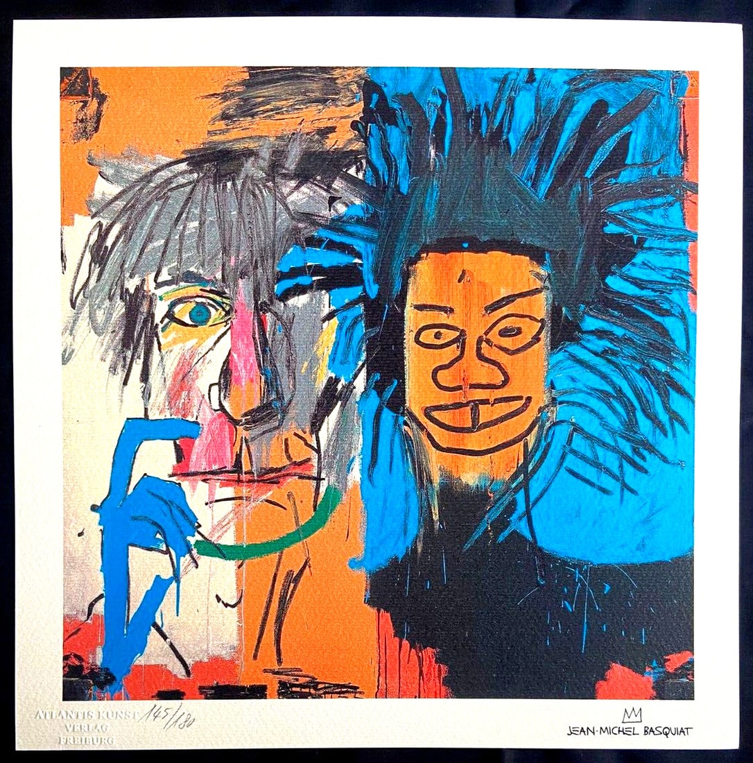 Jean Michel Basquiat & Andy Warhol Coa Signed Numbered By Hand # (1 of 11)