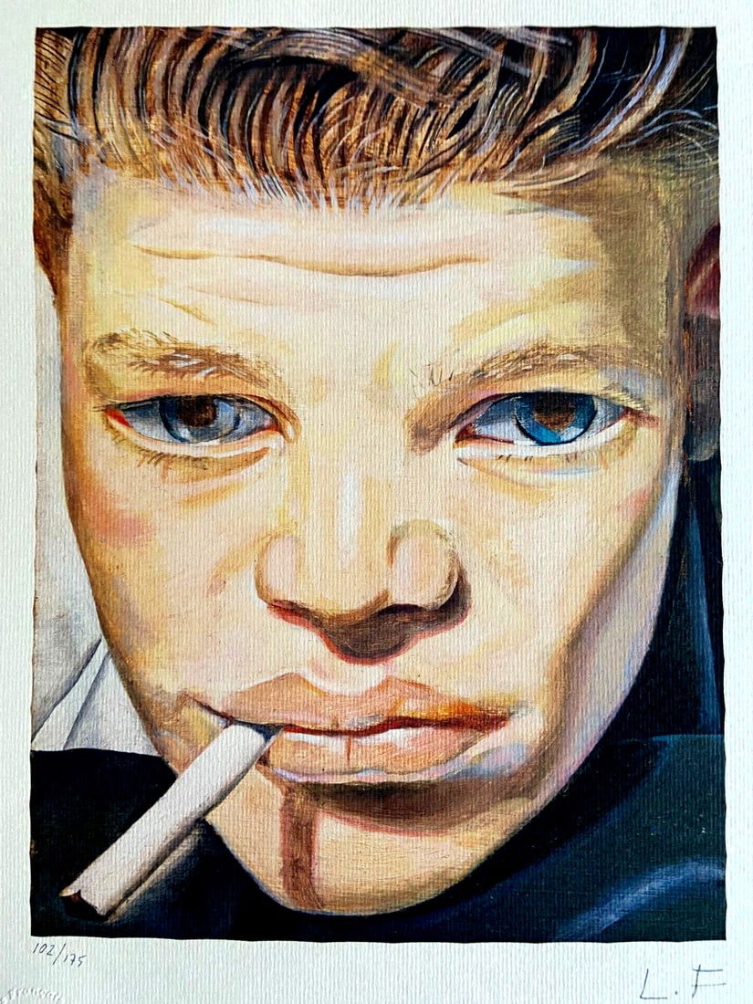 Lucian Freud Lithograph Hand Numbered Signed Limited Stamp (1 of 8)