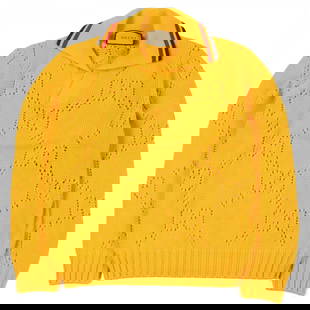 Gucci Knit 737654 Main: Material: Cotton Gender: Mens Brand: GUCCI Item: knit Gender: mens Color: yellow Material: Main: 100% cotton Accessories: None Notation Size: S Size: cm (approx.): Shoulder width: 44 Dress length: 61