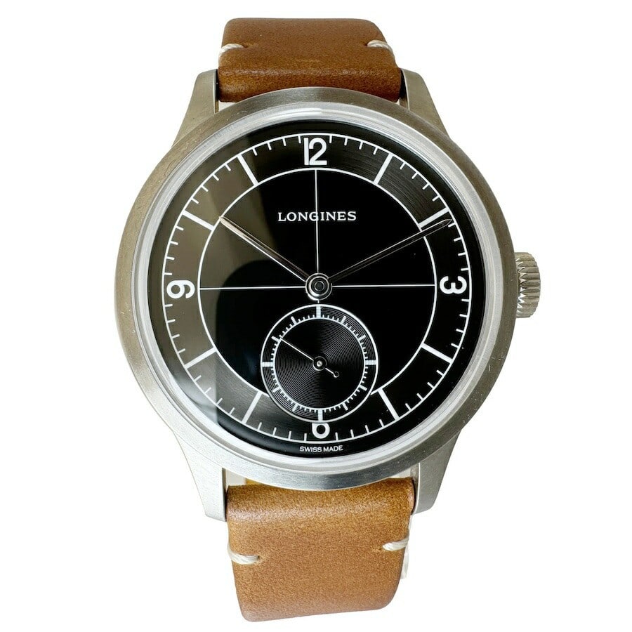 Longines Heritage Classic Sector Dial 38.5Mm L2.828.4.53.2 Small Seconds: Brand: LONGINES Display Method: Analog Movement: Automatic Band Size: Up to around 20cm Dial Color: Black Band Color: Brown Band Material: Cowhide Type: Wrist watch Dial Type: Small Seconds Accessorie