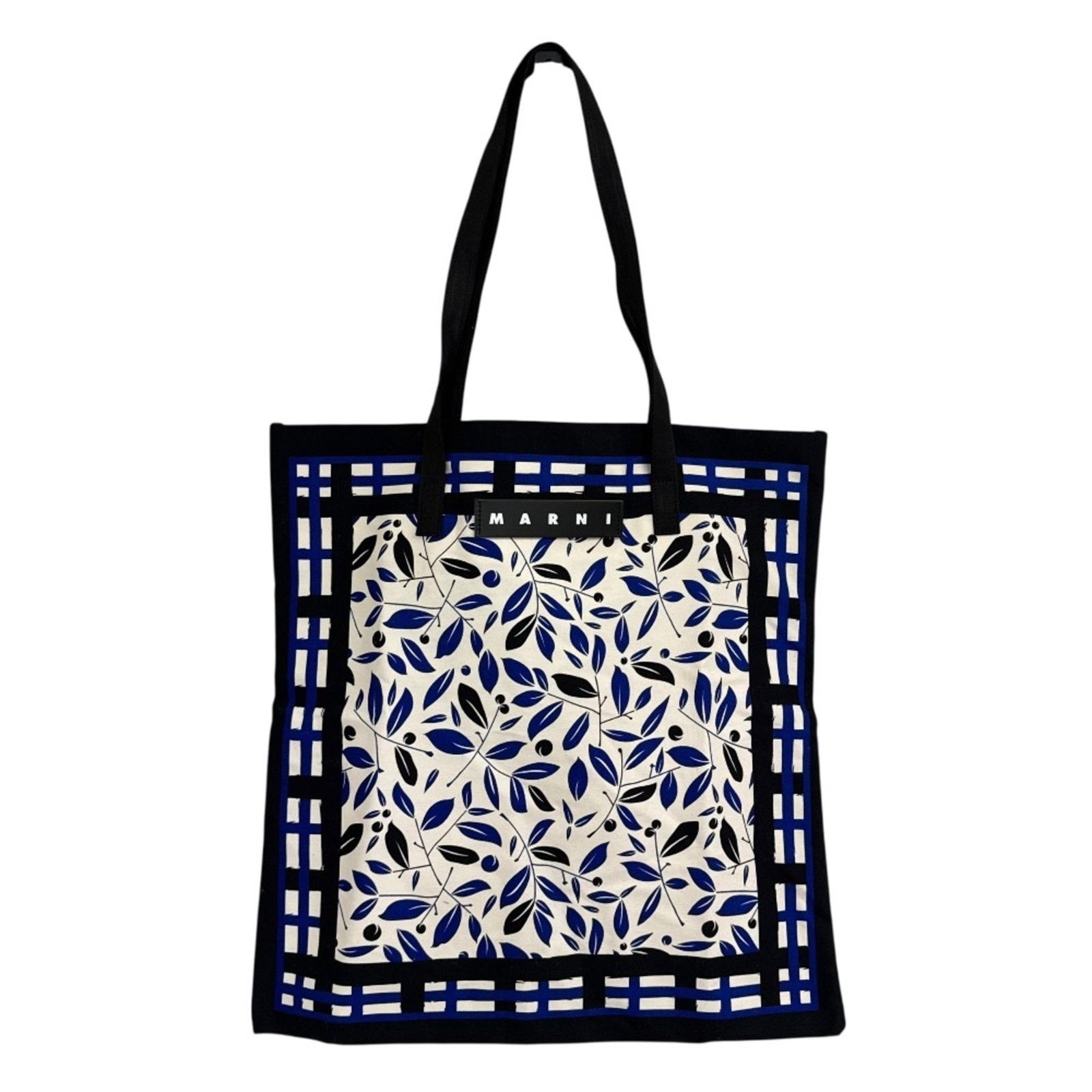 Marni Flower Cafe Bandana Tote Bag: Brand: Marni Type: Tote Bag Color: Black, Blue, White Gender: Women Size (Hxwxd): 55cm x 44cm / 21.65'' x 17.32'' Condition: Used (like new), Hardly any traces of usage nice item or refurbished item P