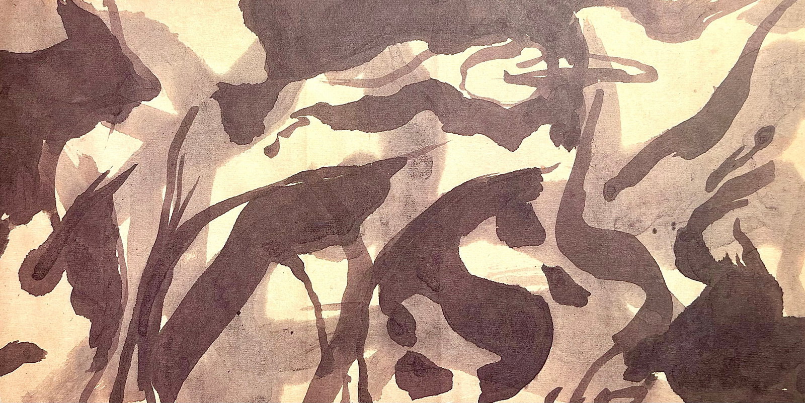 Jackson Pollock, Composition, Jackson Pollock, The Last Sketchbook, Lithograph: Lithograph on vlin Mohawk paper. Inscription: unsigned and unnumbered, as issued. Paper Size: 5 x 12 inches. Excellent condition. Notes: From the album, Jackson Pollock, The Last Sketchbook, 1982. Pub