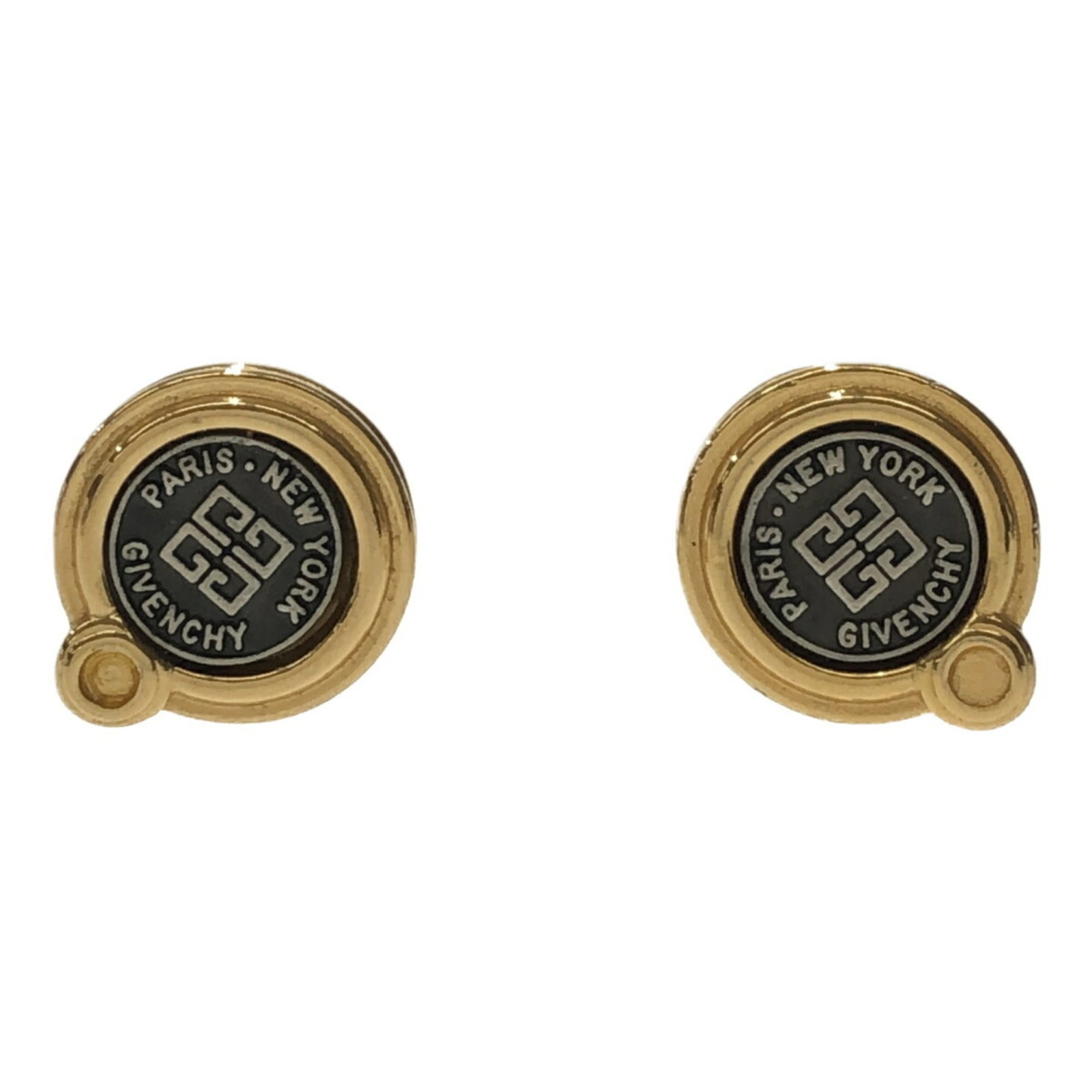 Givenchy Combi Earrings Accessories: Brand: Givenchy Type: Clip Earrings Gender: Women Color: Gold Season: Vintage Size (Hxwxd): 20.00mm x 17.00mm / 0.79'' x 0.67'' Condition: Used (good), Traces of usage, scratches / dirt can be seen bu