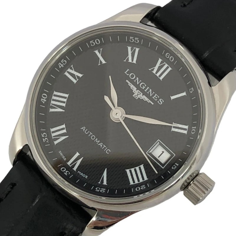 Longines Master Collection L2.128.4 Black Ss/Leather Strap (Third-Party): Brand: LONGINES Movement: Automatic Material: SS/leather strap (non-original) Color: Black Dial Color: Black Arm Circumference Size: 16cm Water Resistance: Daily Life Type: Wrist watch Product Disclai