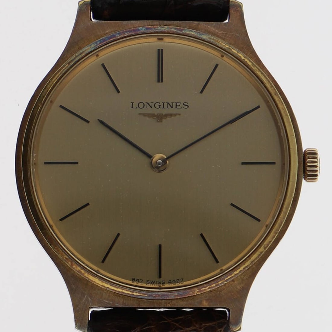 Longines 18 Round Gold Dial Gp Watch Men: Brand: LONGINES Type: Wristwatch Customized: Yes Style: watches Movement: manual winding Display: Analog Case Size: 33mm Product Disclaimer: Items may exhibit light wear, such as minor scratches or sl