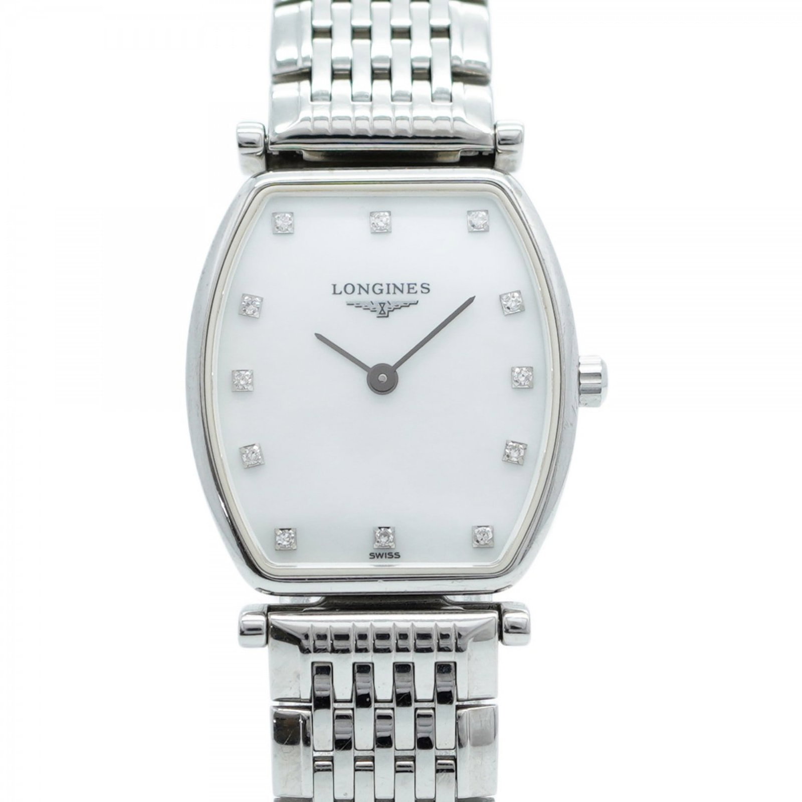 Longines Grand Classic L4.205.4 White Dial: Brand: Longines Type: Wristwatch Gender: Women Material (Band): Stainless Steel Color (Dial): White Shell Case Diameter: 22.2mm / 0.87'' Wrist Size: 15cm / 5.9'' Condition: Used (good), Traces of usag
