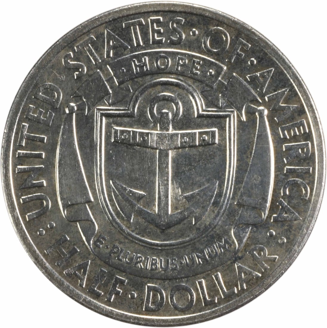 Rhode Island Commemorative Silver Half Dollar 1936-S Choice Bu Uncertified (1 of 2)